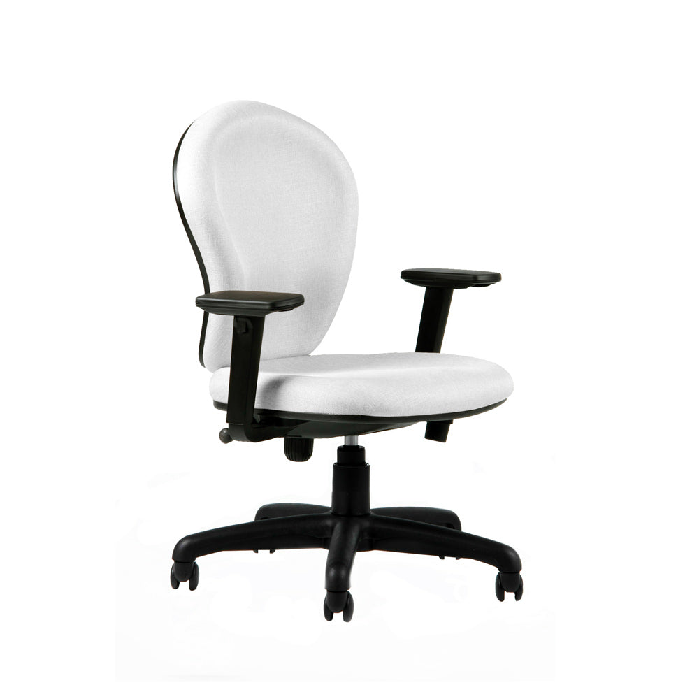 Silla ERGO Base negra apoyabrazos regulable - Tela